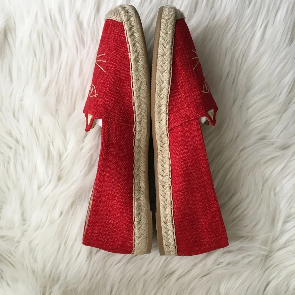 charlotte olympia kitty espadrille flats (worn once)